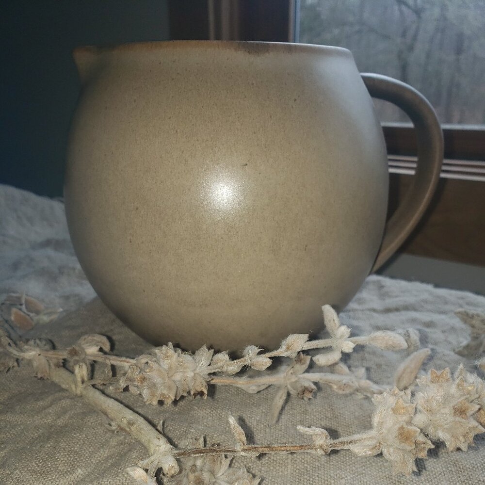 Crown & Ivy Home Stoneware Pitcher Indigo Desert - Sand Matte NWT - Picture 4 of 8